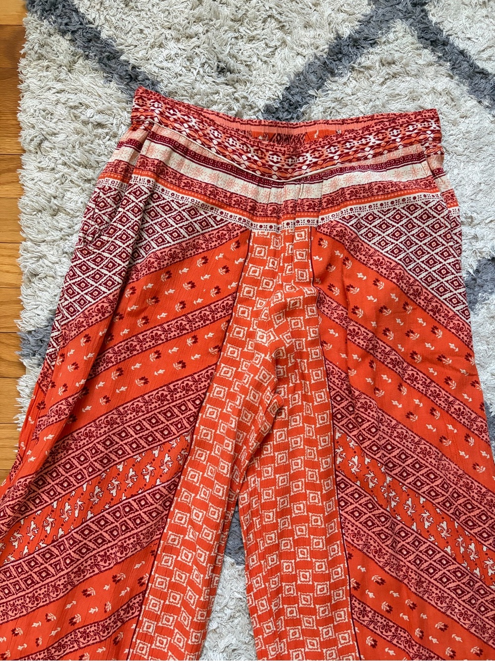 Earthbound Wide-Leg Printed Pants |Orange - Picture 2 of 6